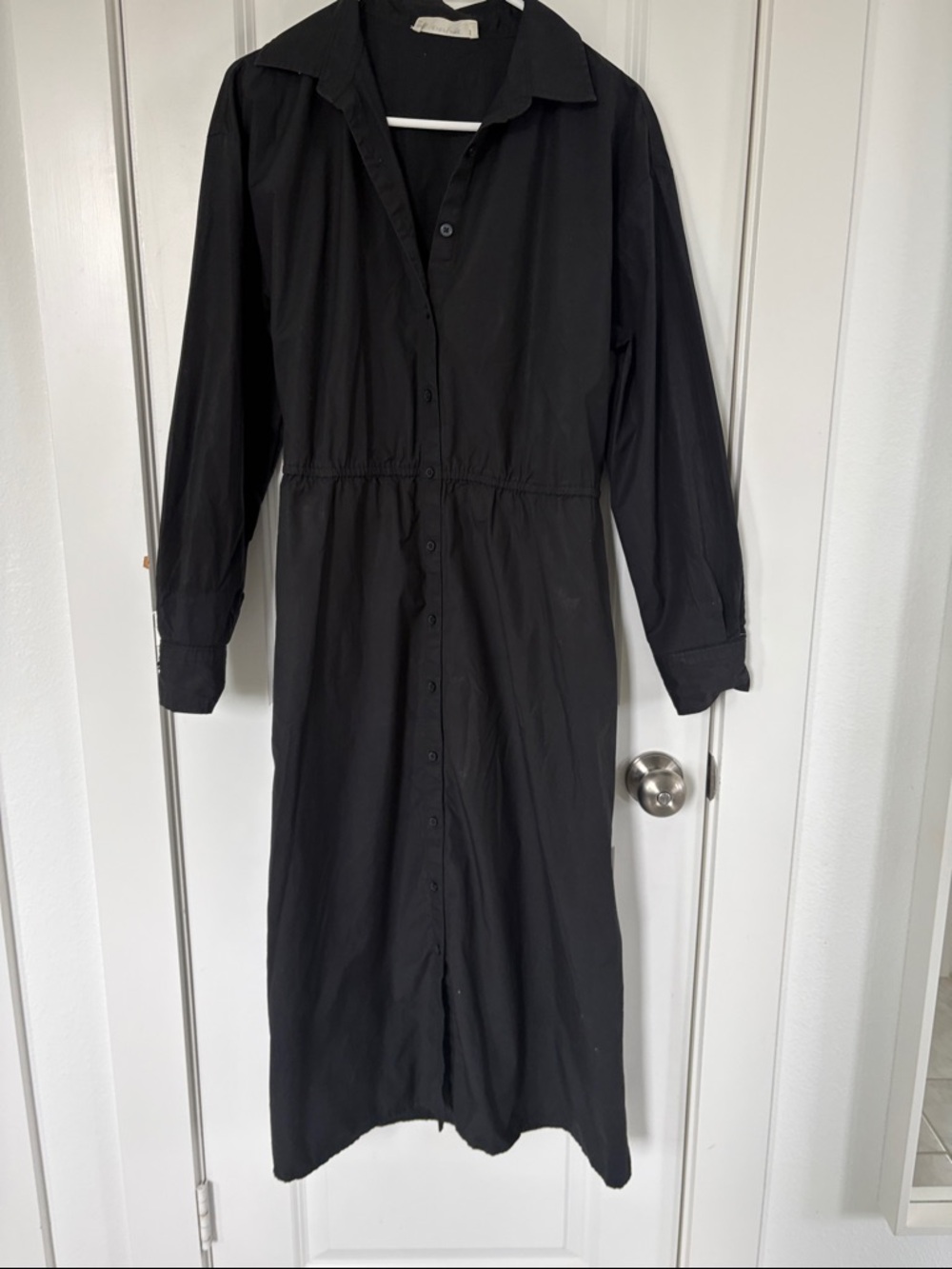 Everlane Cotton Black Shirt Dress